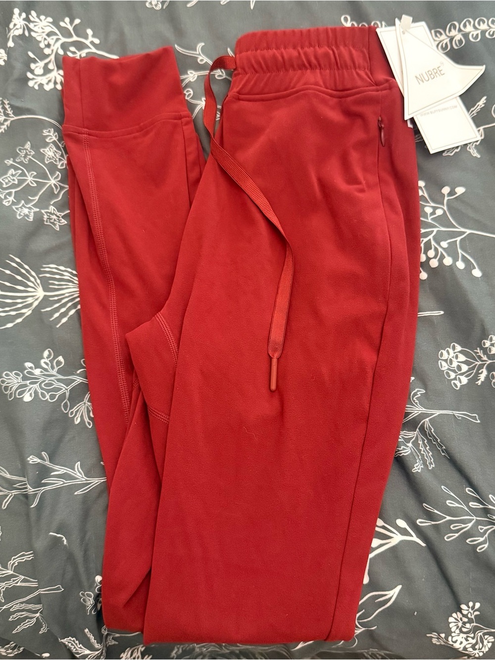 BuffBunny womens Red Jogger Pants with Drawstring